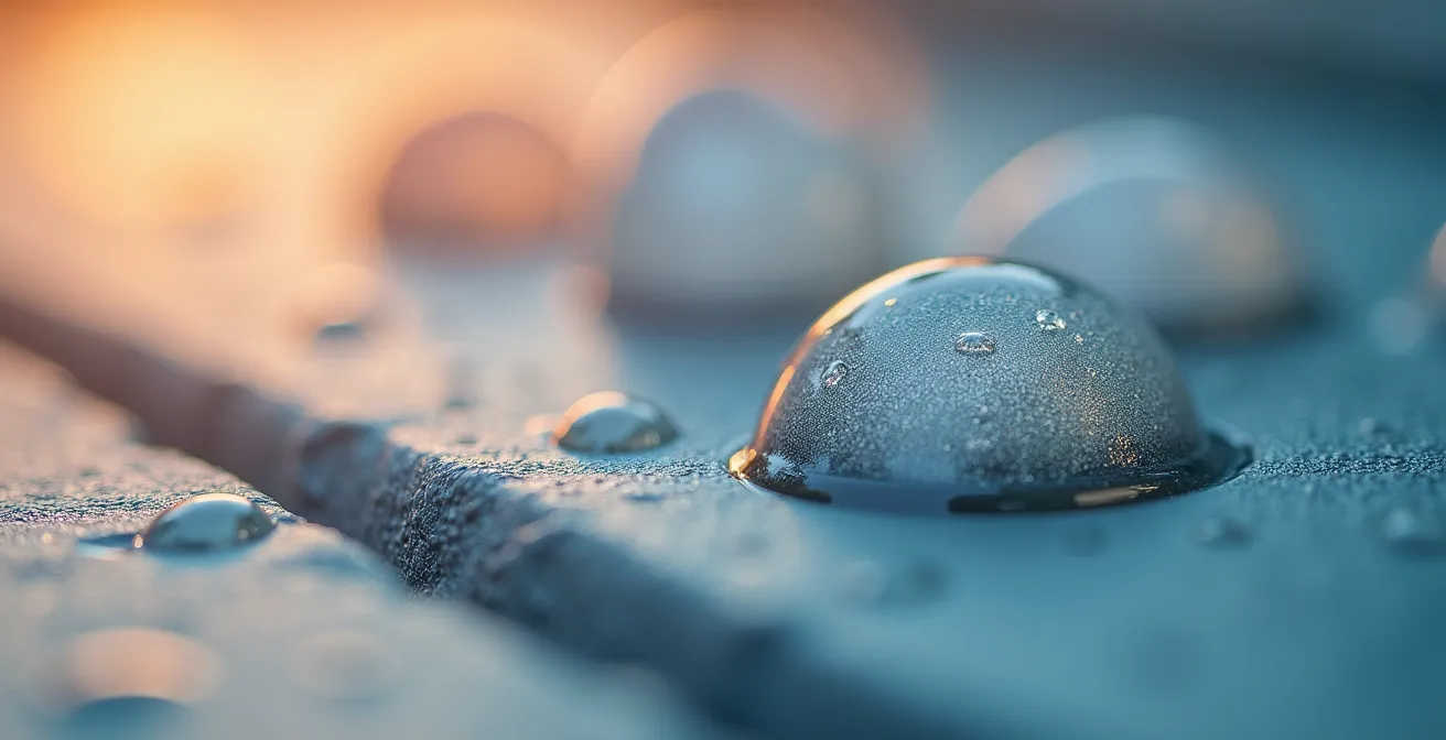 Détail macro d'éléments symbolisant l'uniformité et la qualité dans le service en franchise