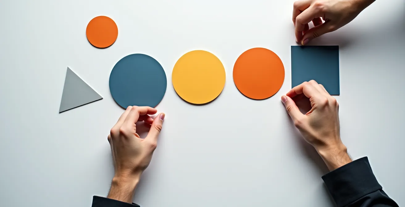 Représentation visuelle d'un atelier collaboratif sur les valeurs comportementales en franchise