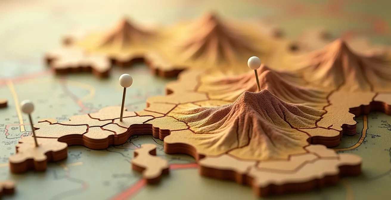 Carte de France stylisée montrant l'évolution progressive d'une expansion territoriale en 5 étapes