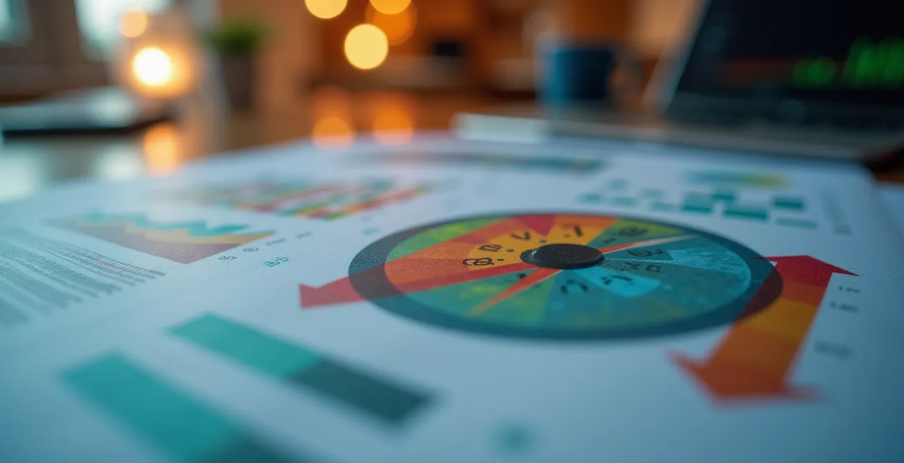 Tableau de bord avec indicateurs visuels d'alerte montrant des variations de satisfaction client dans différents points de vente